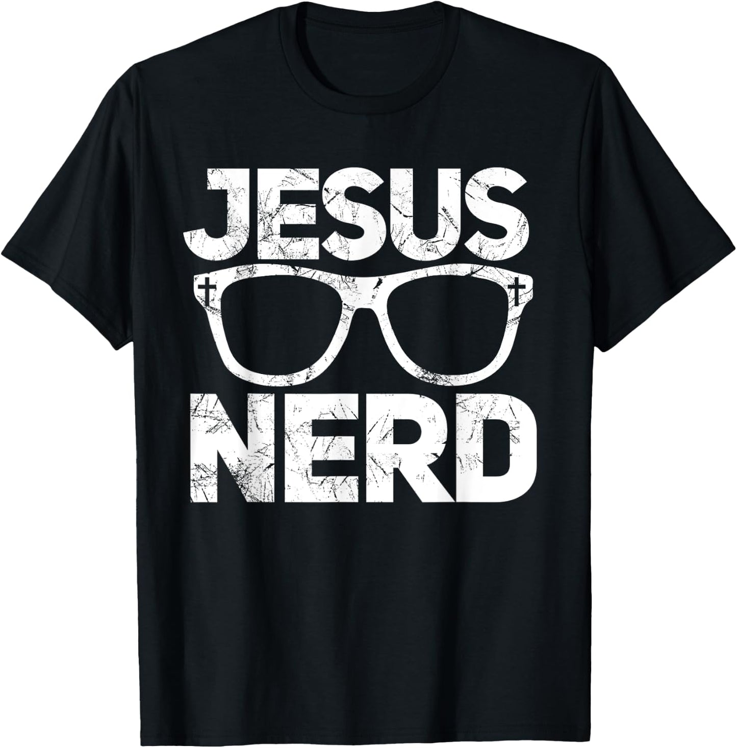 Jesus Nerd Funny Christian for Bible Geeks T-Shirt - T-Shirt | Black