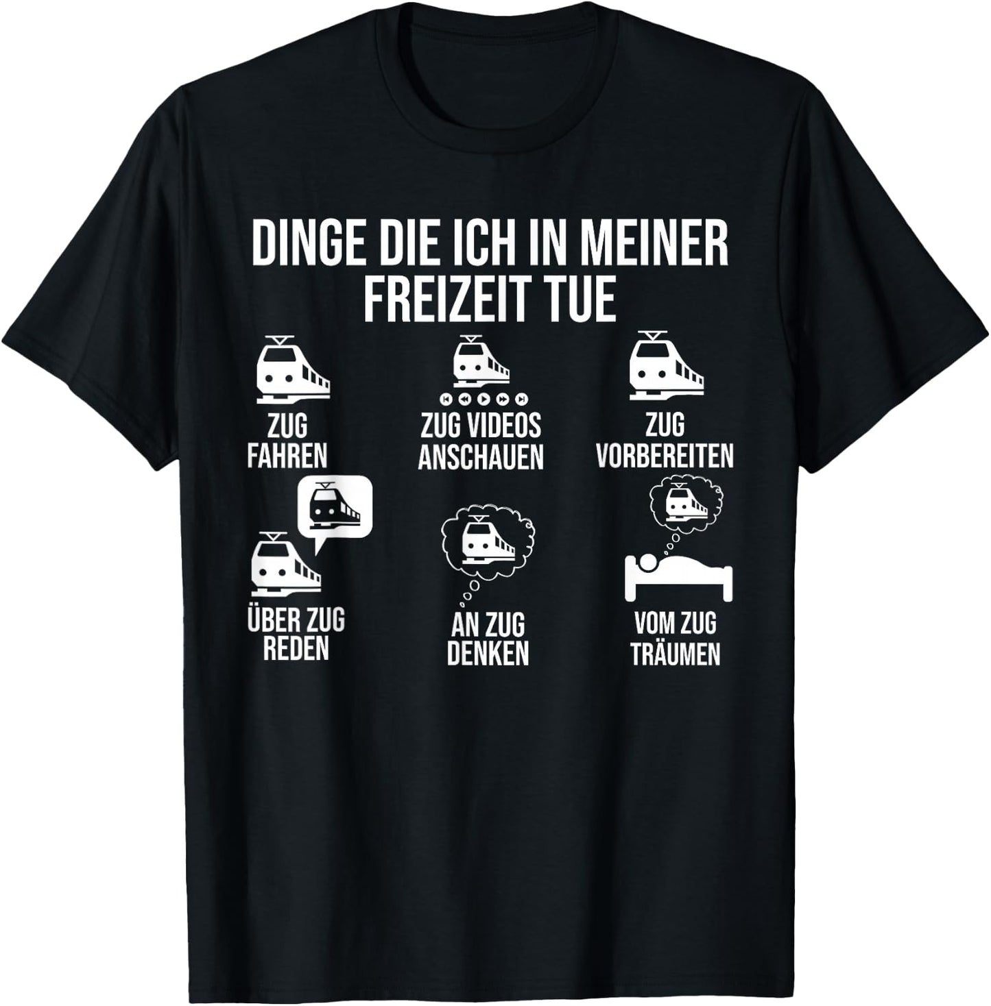Model railway train guide railway train , black T-Shirt - T-Shirt | Black