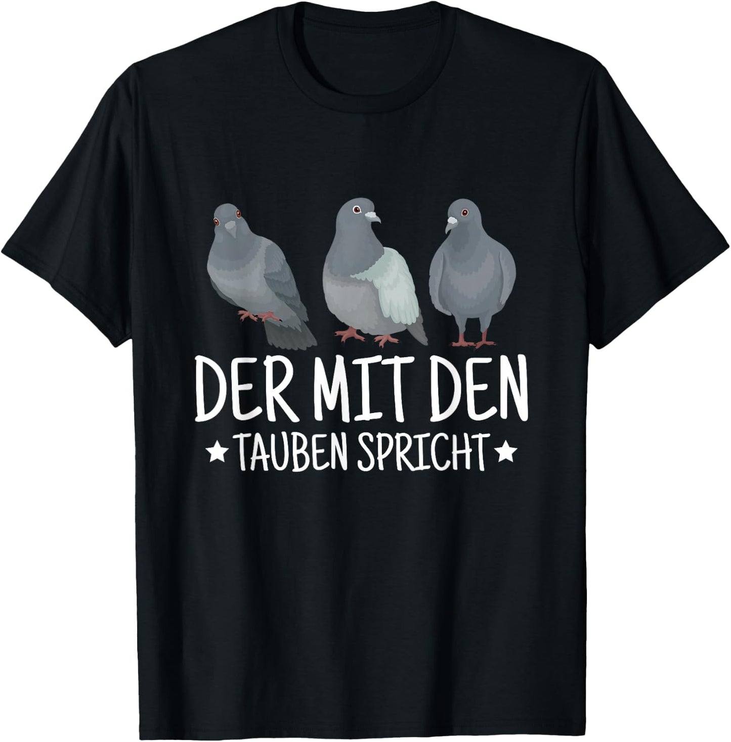 Der Mit Den Tauben Spricht Taubenpapa Taube Taubenzüchter T-Shirt - T-Shirt | Black