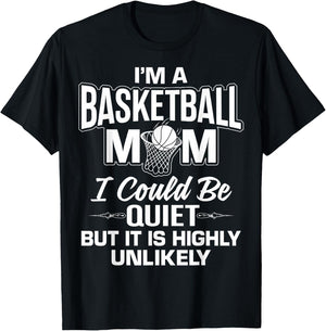 Funny Basketball Mom Merch - Unique Cute Moms Design T-Shirt - T-Shirt | Black
