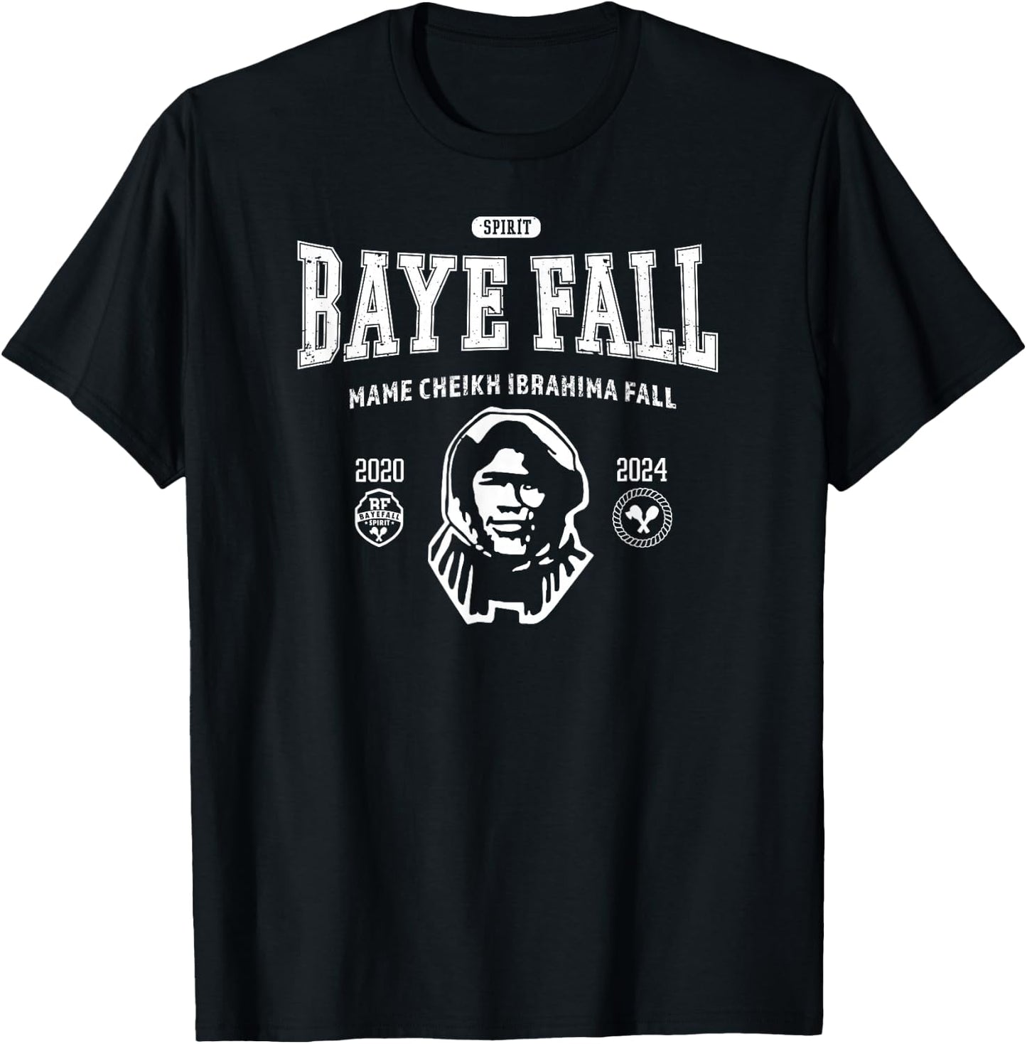 Name Cheikh Ibrahima Fall Baye Fall Mourid Senegal Bayefall , Black, S T-Shirt - T-Shirt | Black