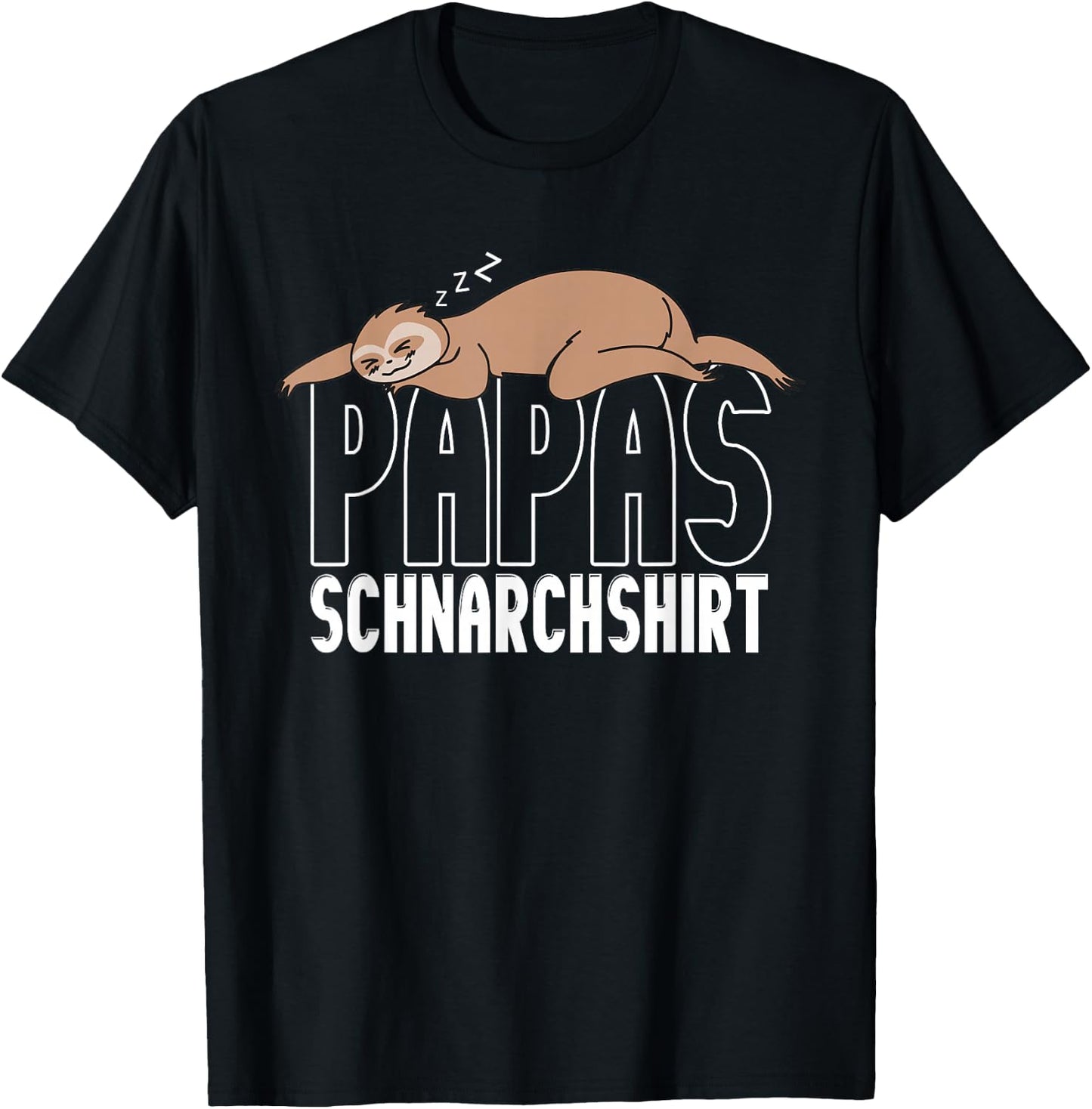 Papas Schnarchshirt | Schlafshirt Pyjama Schlafanzug Vater T-Shirt - T-Shirt | Black