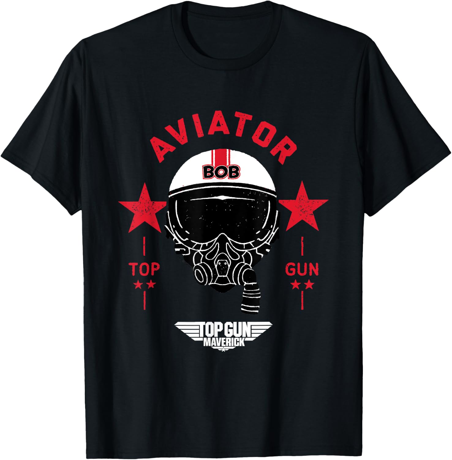 Top Gun Maverick Bob Aviator Helmet , Blue, S T-Shirt - T-Shirt | Black