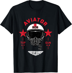 Top Gun Maverick Bob Aviator Helmet , Blue, S T-Shirt - T-Shirt | Black