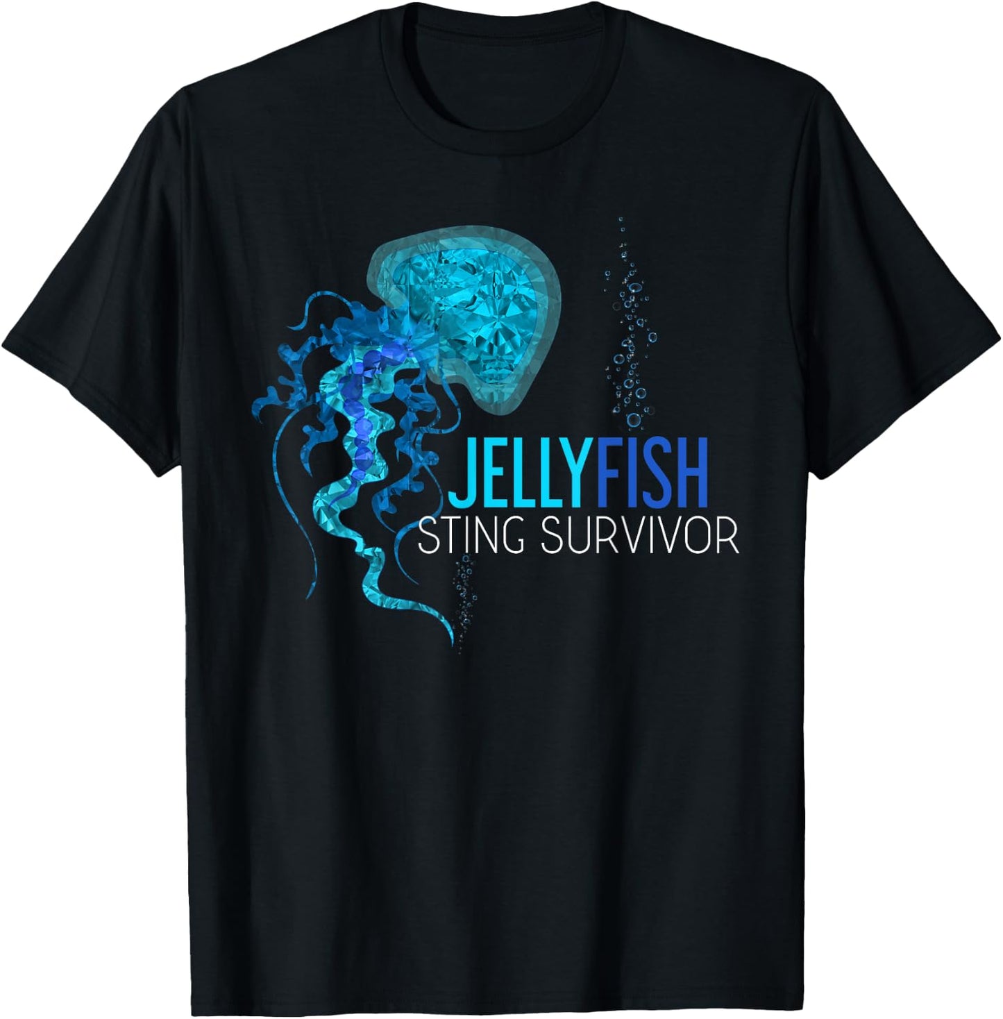 Jellyfish Sting Survivor Funny Aquarist Gift Jellyfish T-Shirt - T-Shirt | Black