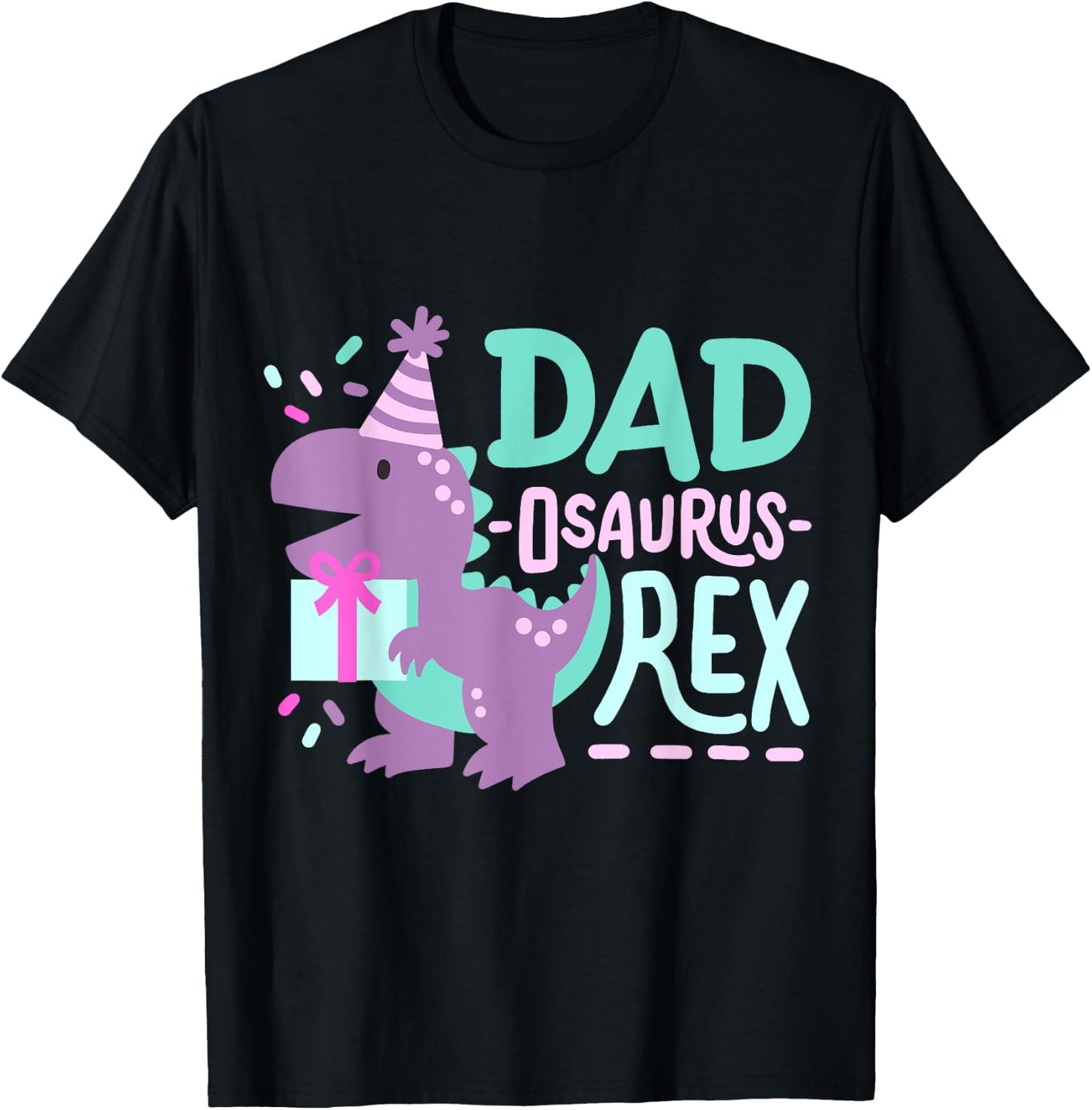 Dinosaur Birthday Dad Osaurus T Rex Family Matching Party T-Shirt - T-Shirt | Black
