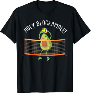 Holy Blockamole Volleyball Cute Funny Small T-Shirt - T-Shirt | Black