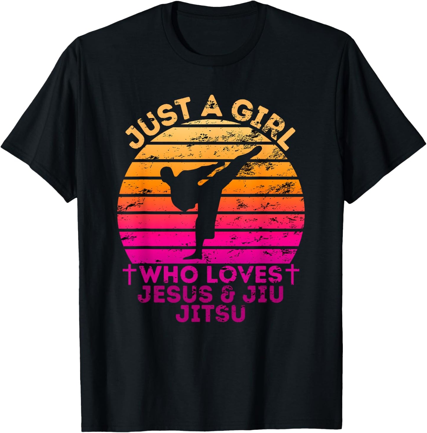 Just A Girl Who Loves Jesus And Jujutsu T-Shirt - T-Shirt | Black