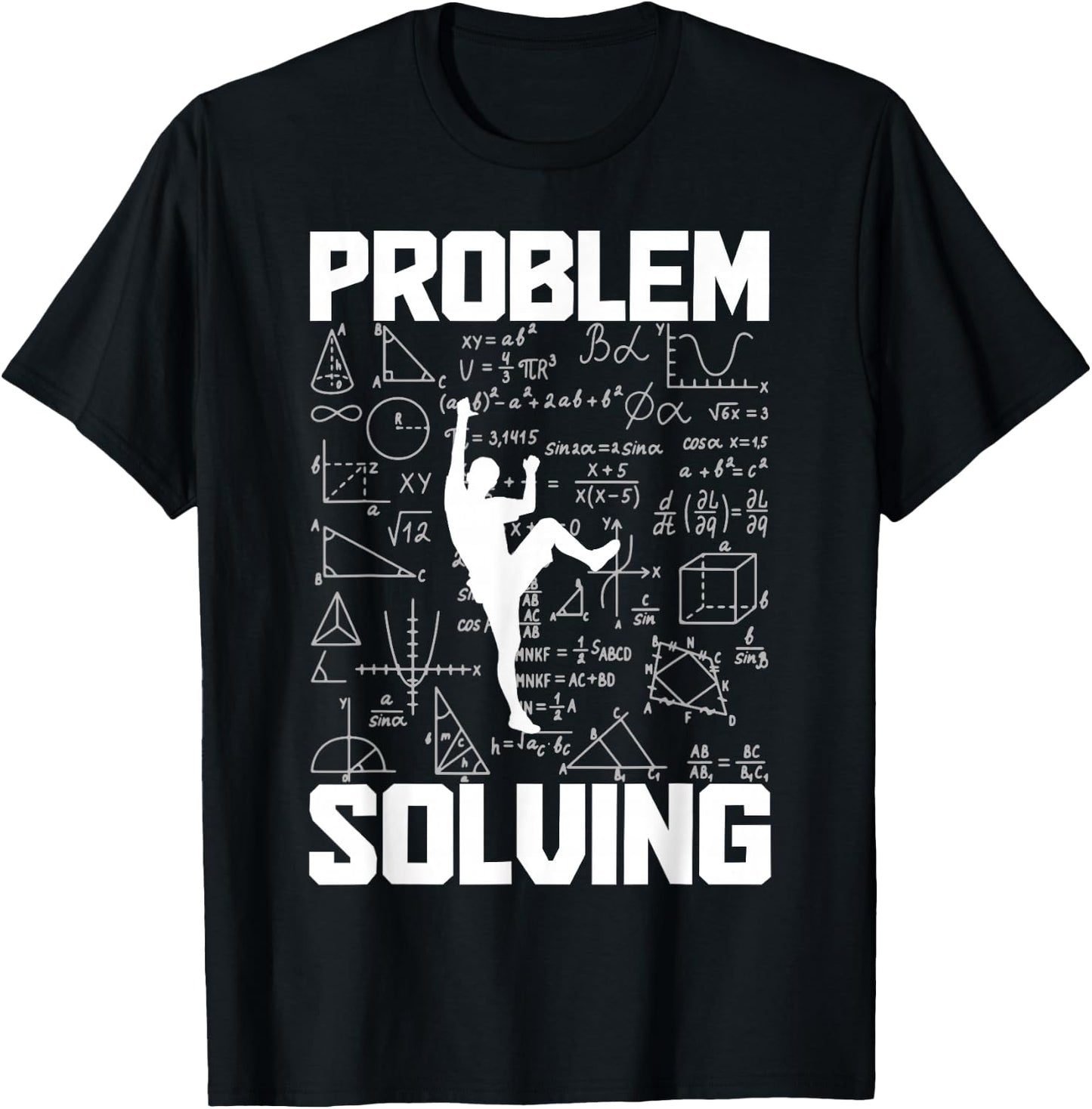 Climbing Bouldering Problem Solving Climber Boulderer T-Shirt - T-Shirt | Black