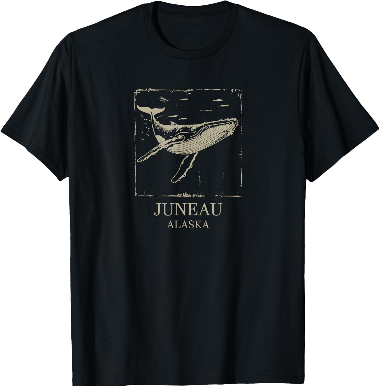 Juneau Alaska Humpback Whale T-Shirt - T-Shirt | Black