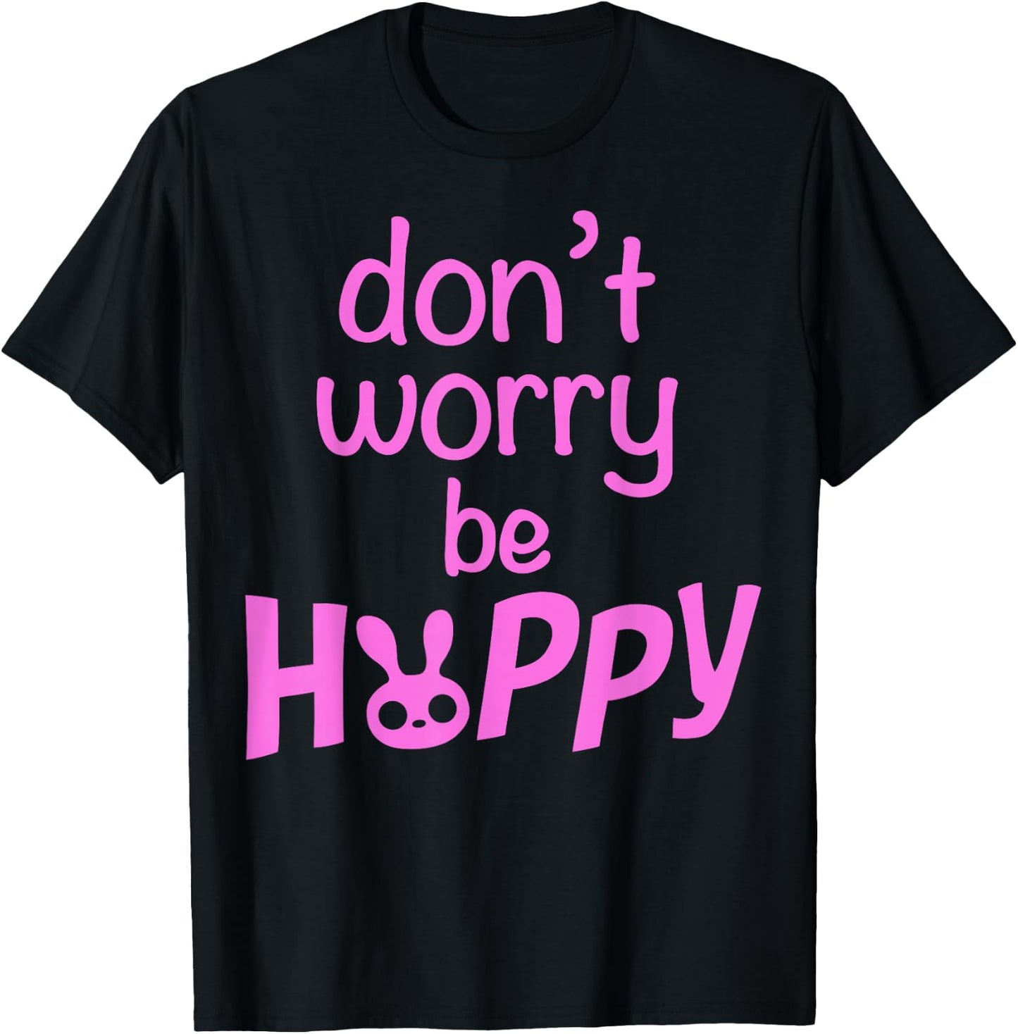 Disney Zootopia 2 Don't Worry Be Hoppy Bunny Silhouette T-Shirt - T-Shirt | Black