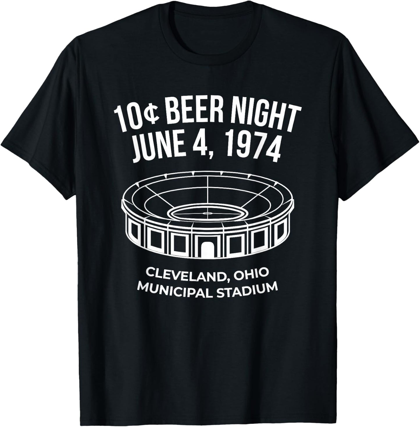 Cleveland Baseball Shirt Retro 10 Cent Beer Night T-Shirt - T-Shirt | Black