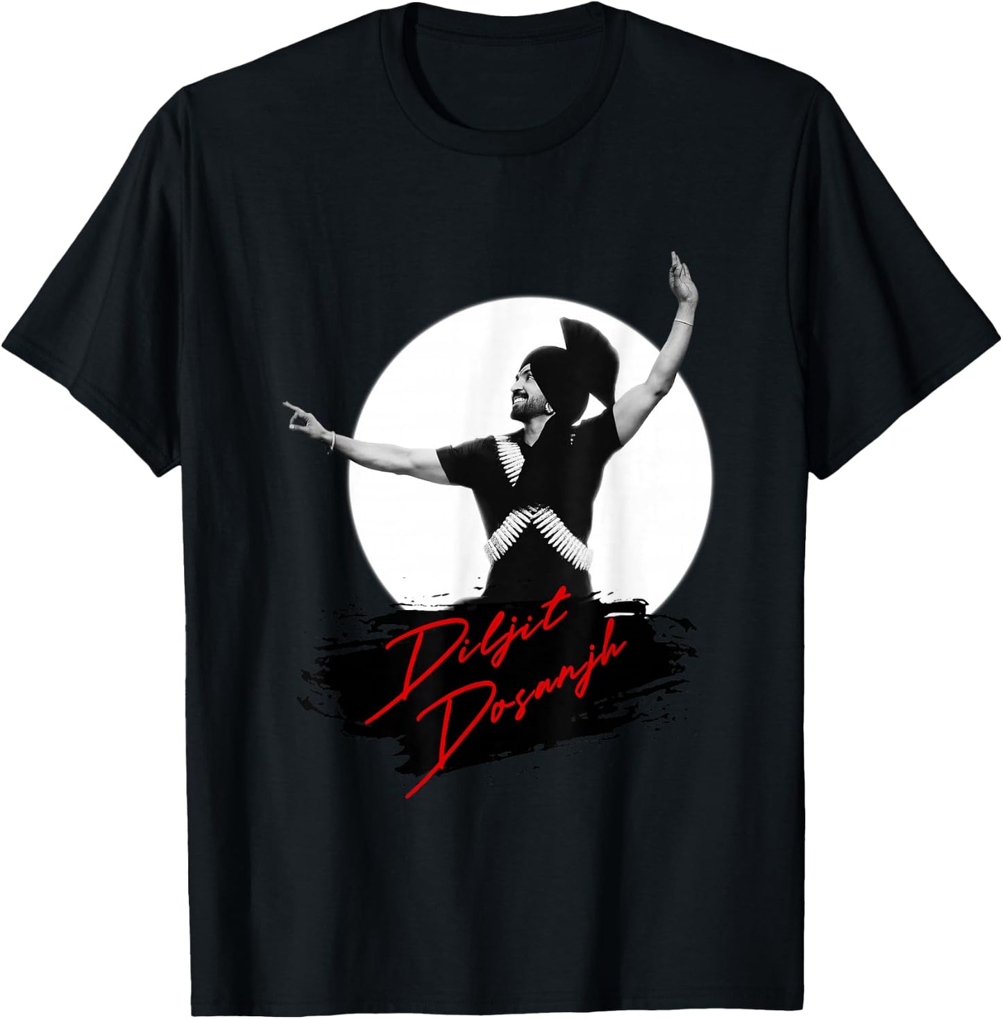 DIljit Morni Iconic Dance - Aura Tour T-Shirt - T-Shirt | Black