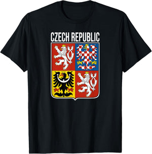 Flag Symbol of the Czech Republic , Black, S T-Shirt - T-Shirt | Black