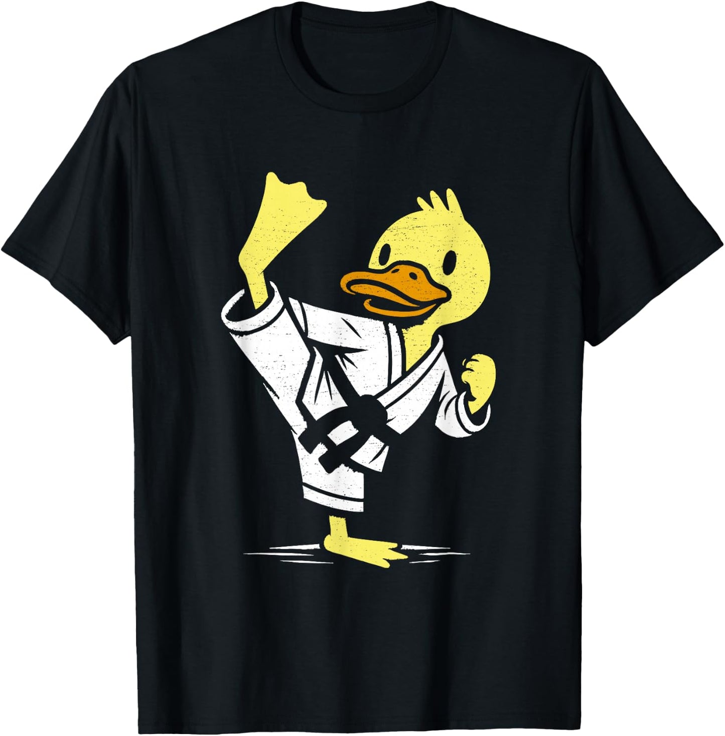 Rubber Karate Duck For Duck Lovers , Black, S T-Shirt - T-Shirt | Black