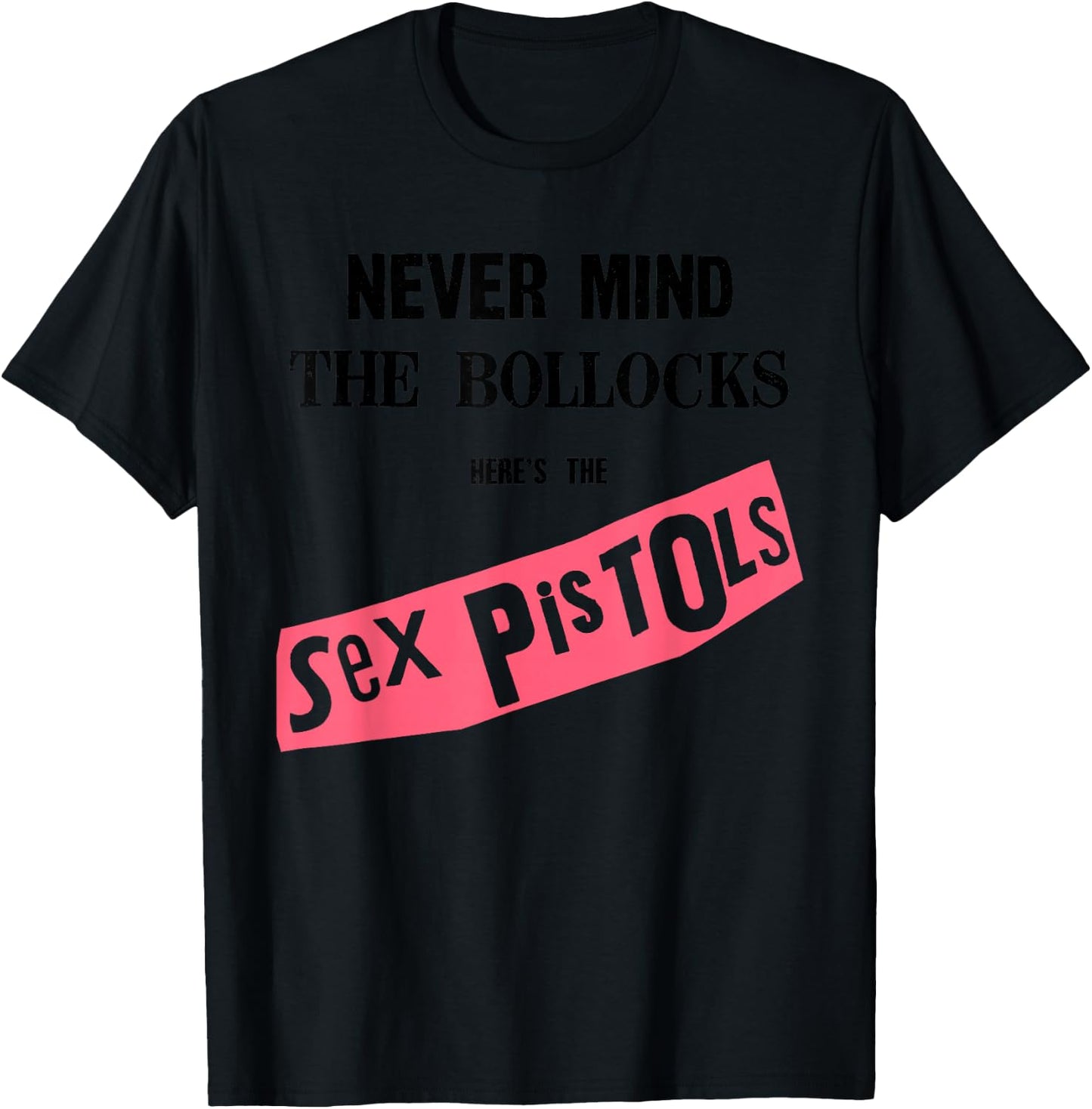 Sex Pistols Official Never Mind The Bollocks Pink T-Shirt - T-Shirt | Black