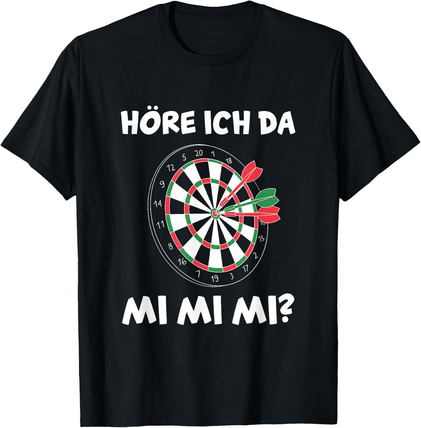 Herren Dartsport Dartscheibe Lustiges Darts Dartspieler T-Shirt - T-Shirt | Black