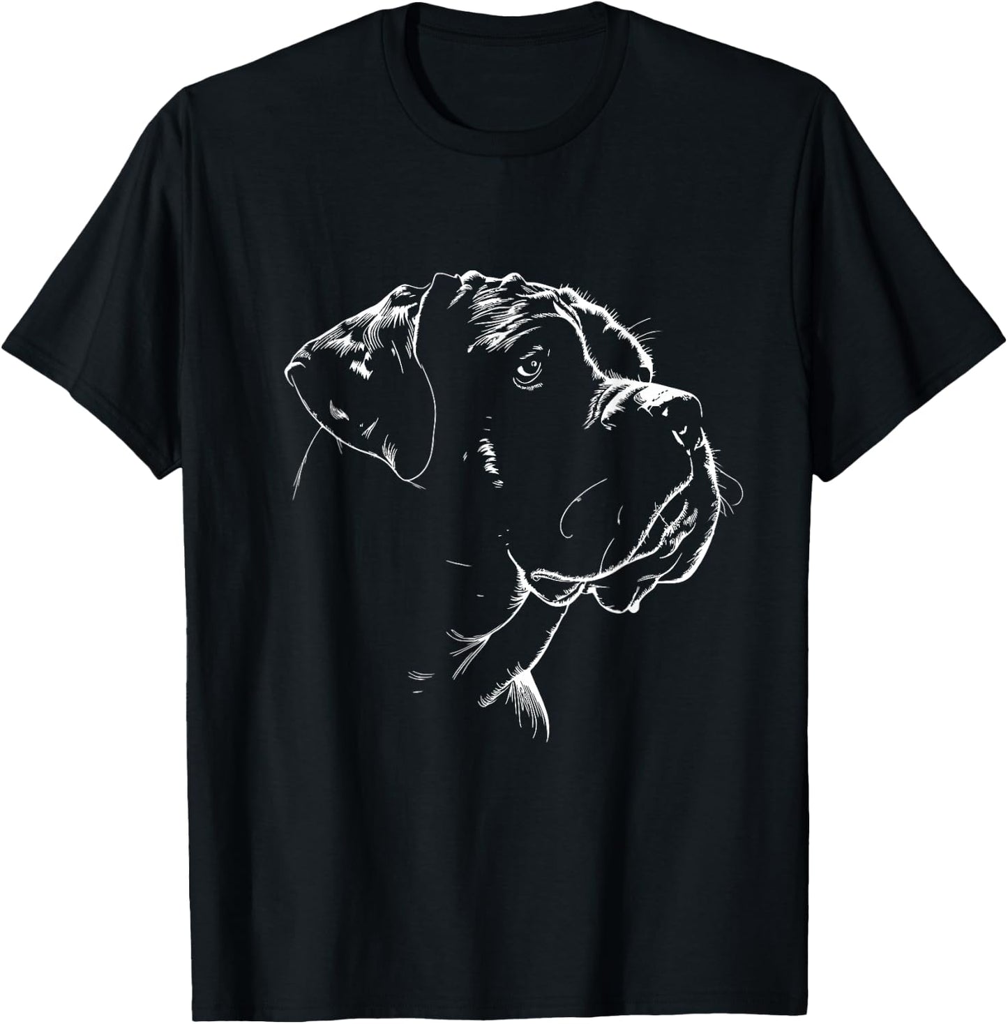 English Mastiff Face Dog Graphic Design T-Shirt - T-Shirt | Black