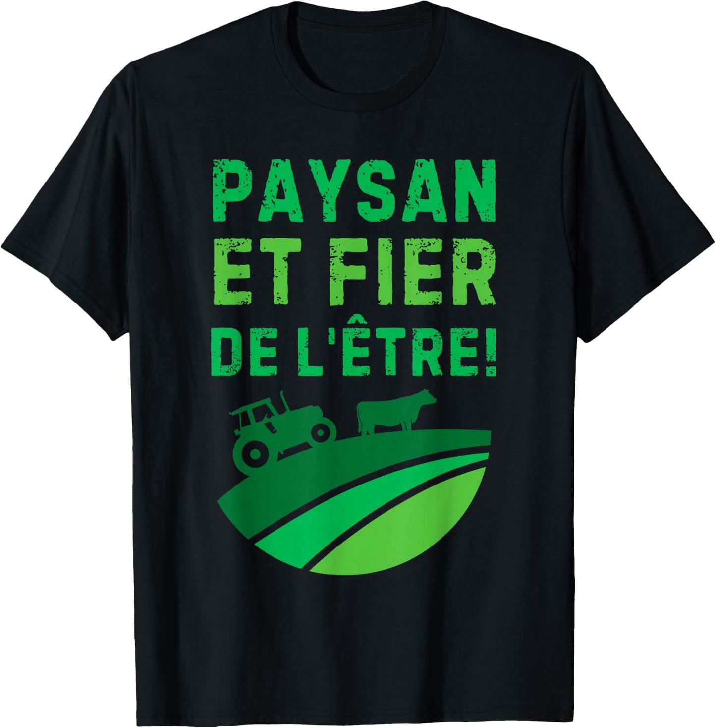 Peasant And Proud Of Being For Farmers And Farmers T-Shirt - T-Shirt | Black