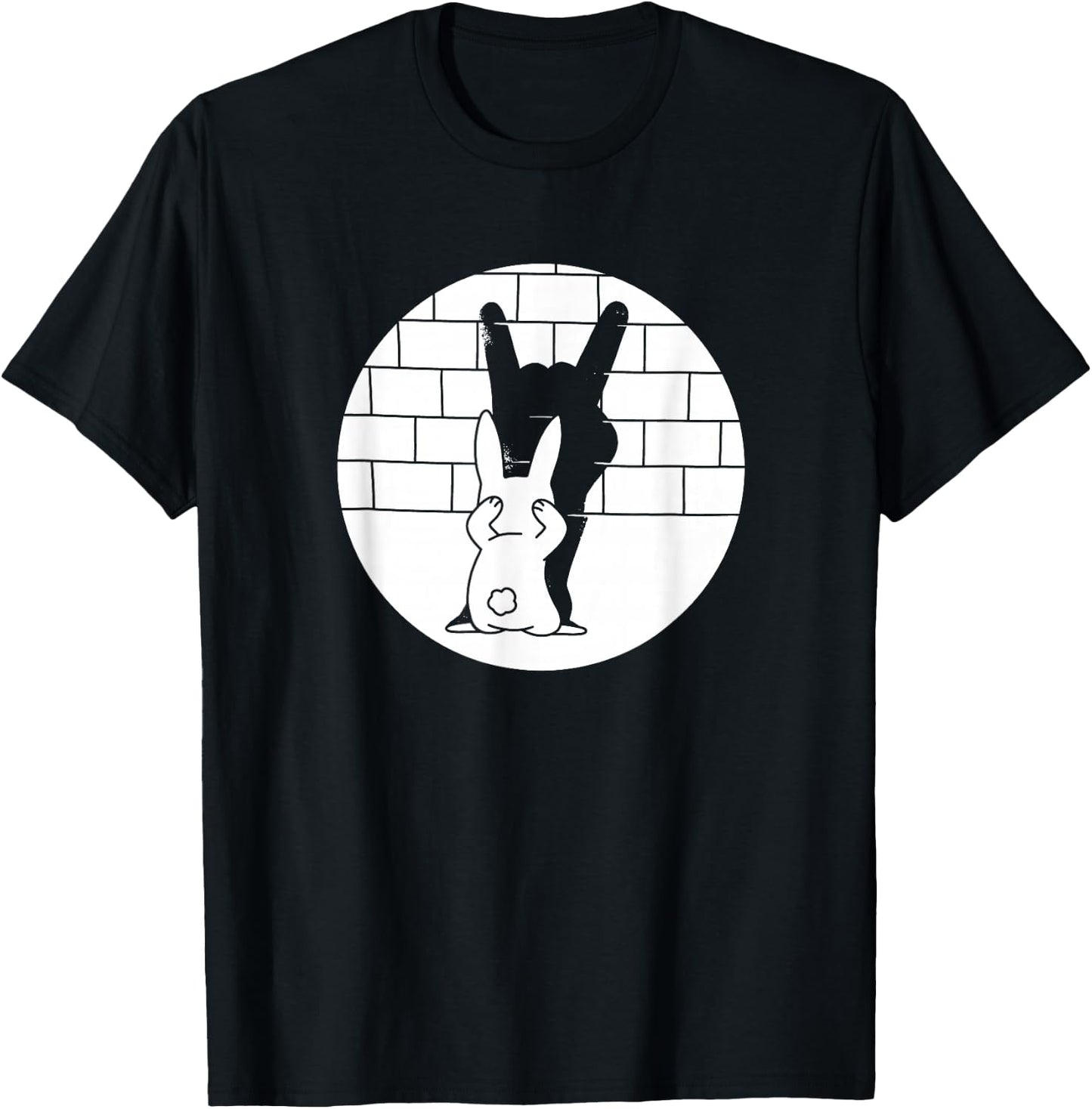Funny Easter Bunny Heavy Metal Fan Rock Festival Rabbit T-Shirt - T-Shirt | Black