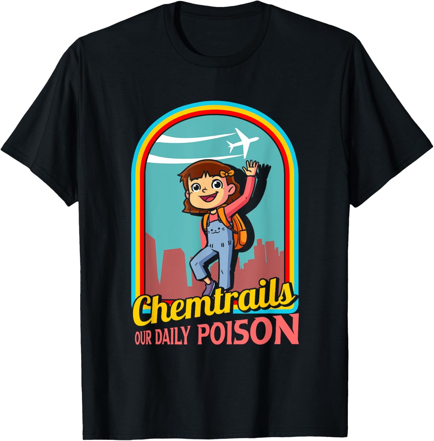 Chemtrails Our Daily Poison Conspiracy Theory Aluminum Hat T-Shirt - T-Shirt | Black