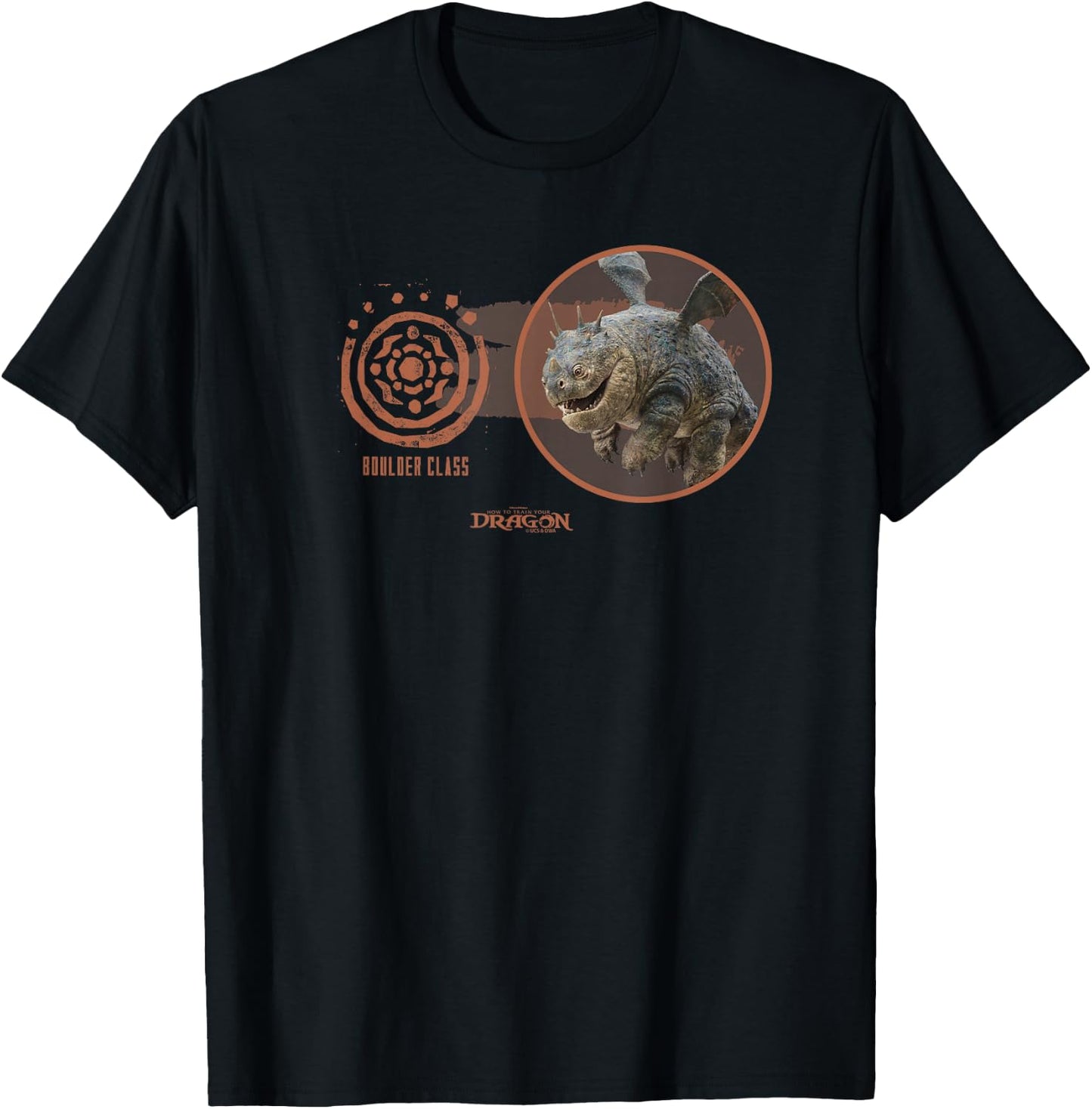 DreamWorks Dragons Gronckle Boulder Class T-Shirt - T-Shirt | Black