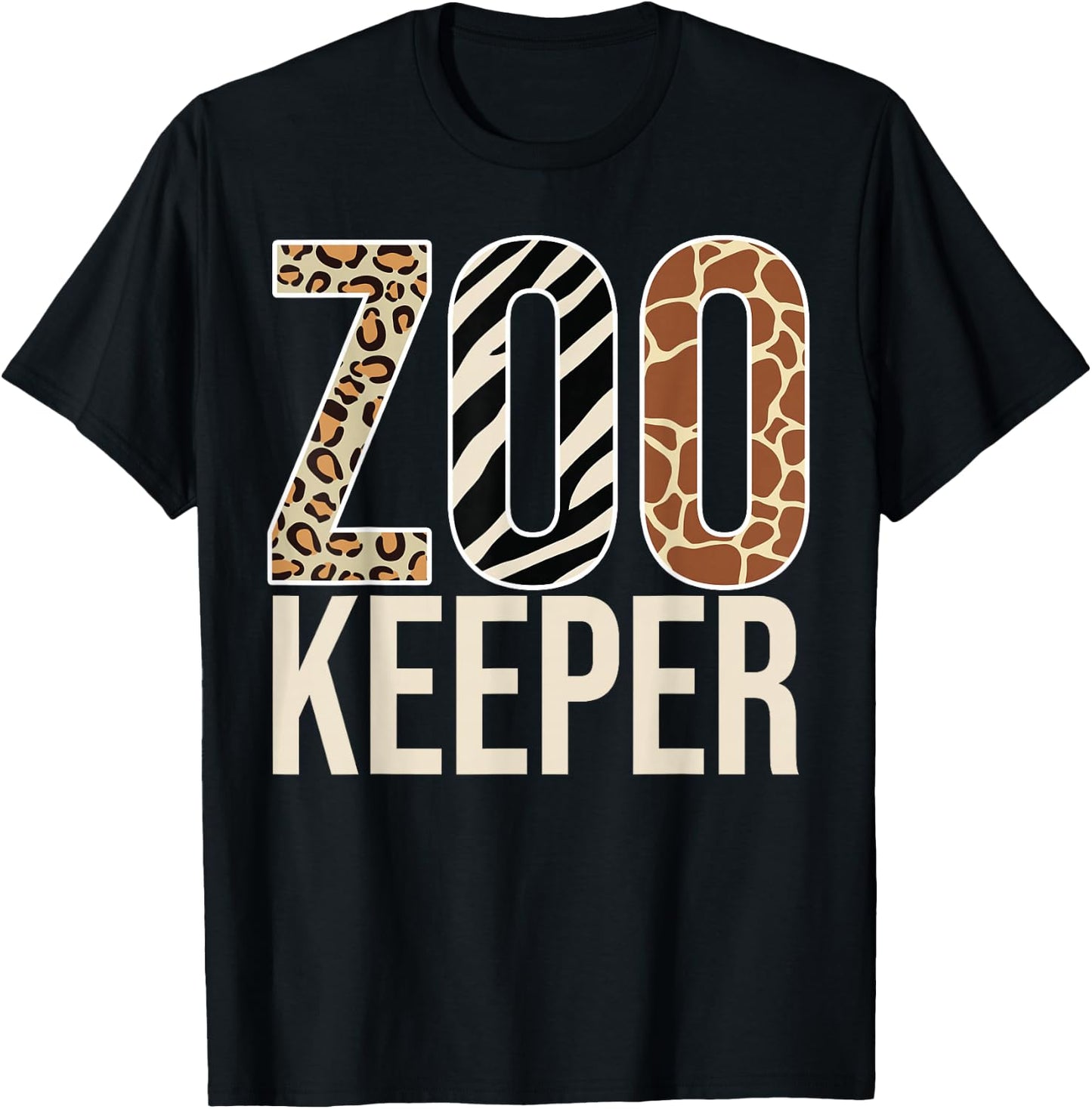 Zookeeper Animals Zoo Wildlife Lover Safari Savanna Costume T-Shirt - T-Shirt | Black
