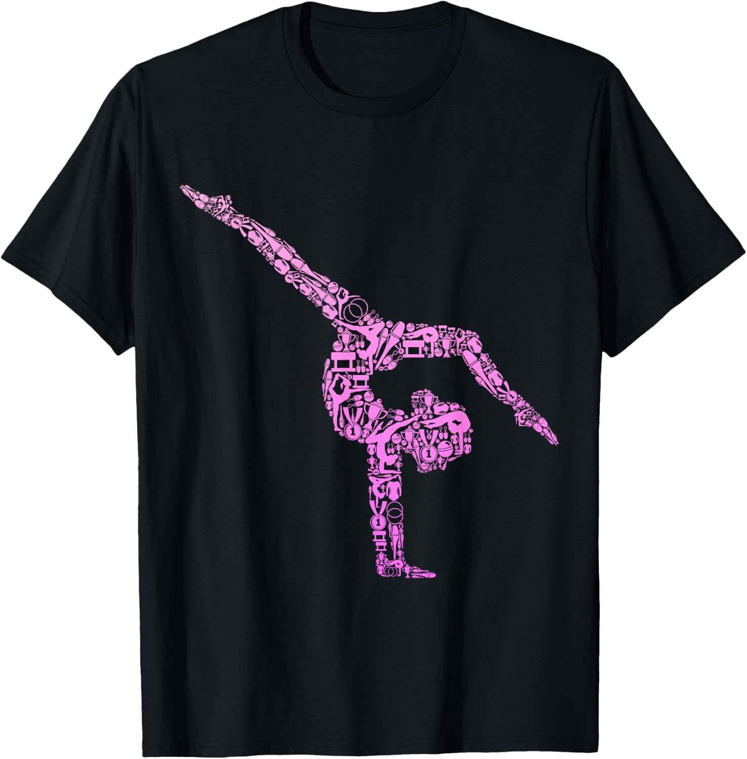 Gymnastics Children's Girls' T-Shirt - T-Shirt | Black