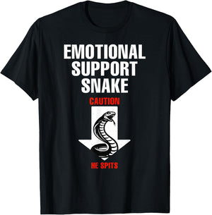 Emotional Support Snake Inappropriate Adult Humor Dirty Joke T-Shirt - T-Shirt | Black