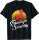 Flamingo Security - Flamingo Lover Birthday Security T-Shirt - T-Shirt | Black