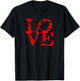 Love Sign Statue in Philadelphia Vintage T-Shirt - T-Shirt | Black
