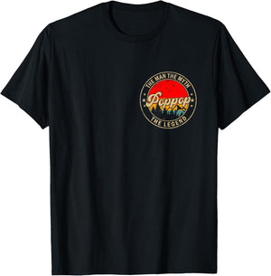 Pop-Pop The Man The Myth The Legend Vintage Retro for Papa T-Shirt - T-Shirt | Black