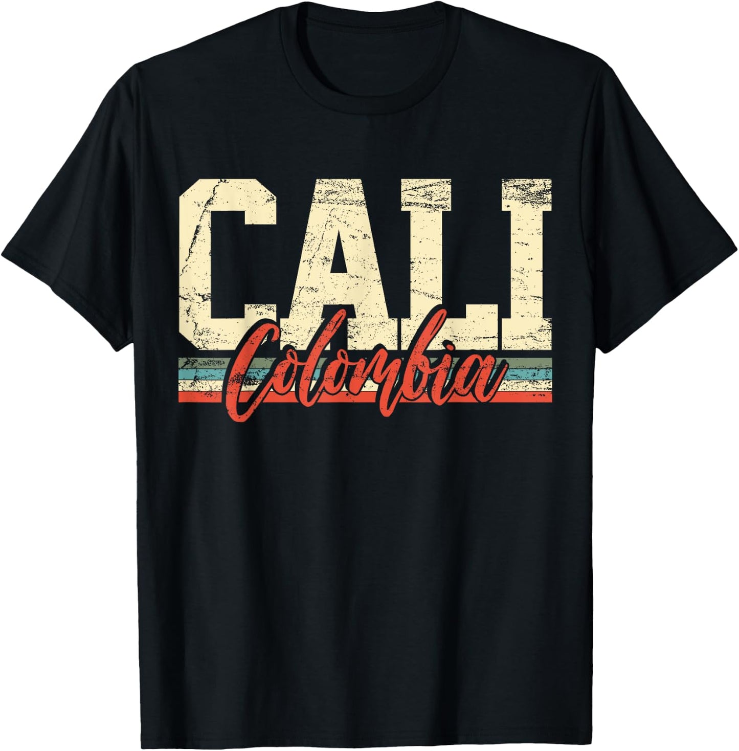 Cali Colombia Travel Souvenir Retro Vintage Gift T-Shirt - T-Shirt | Black