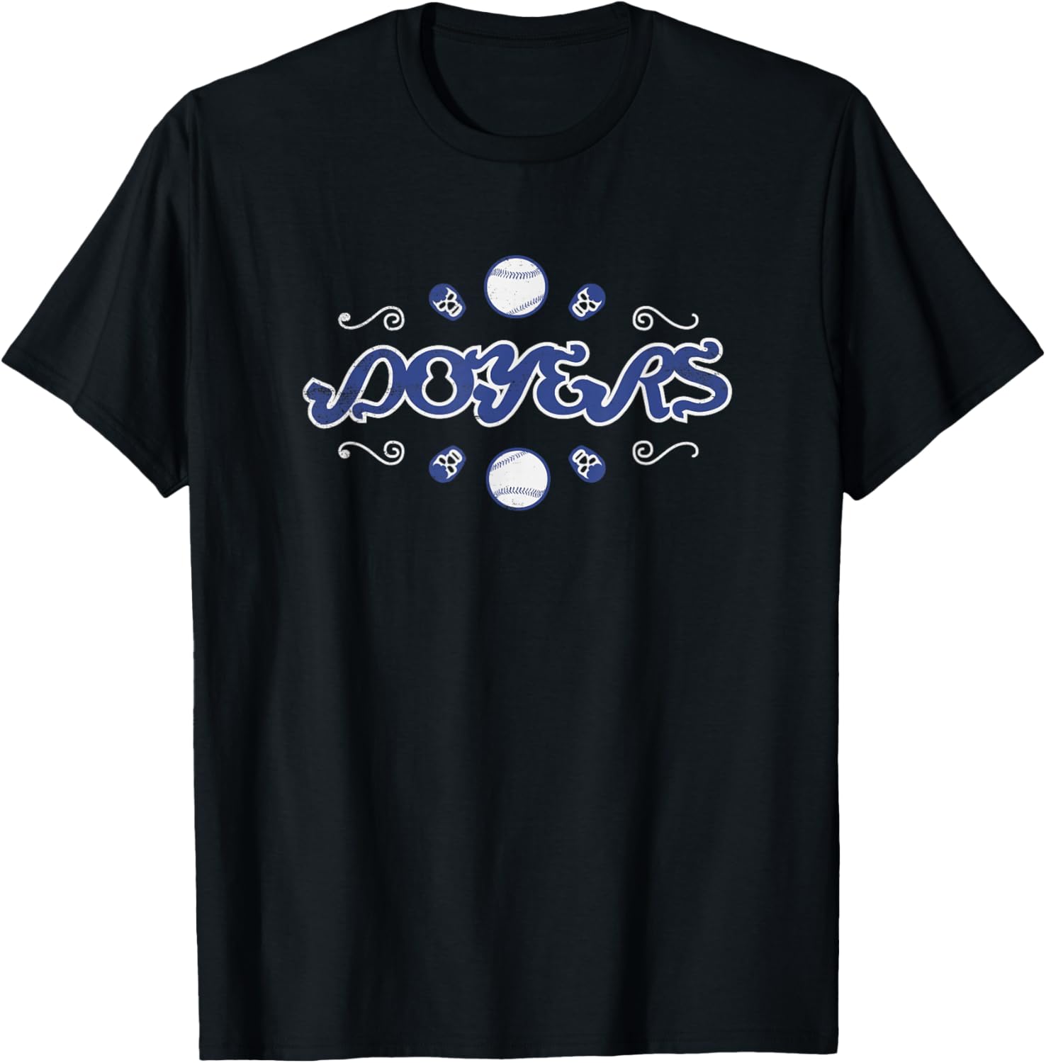 DOYERS Los Angeles Fun Baseball Mexican Pride T Shirt T-Shirt - T-Shirt | Black