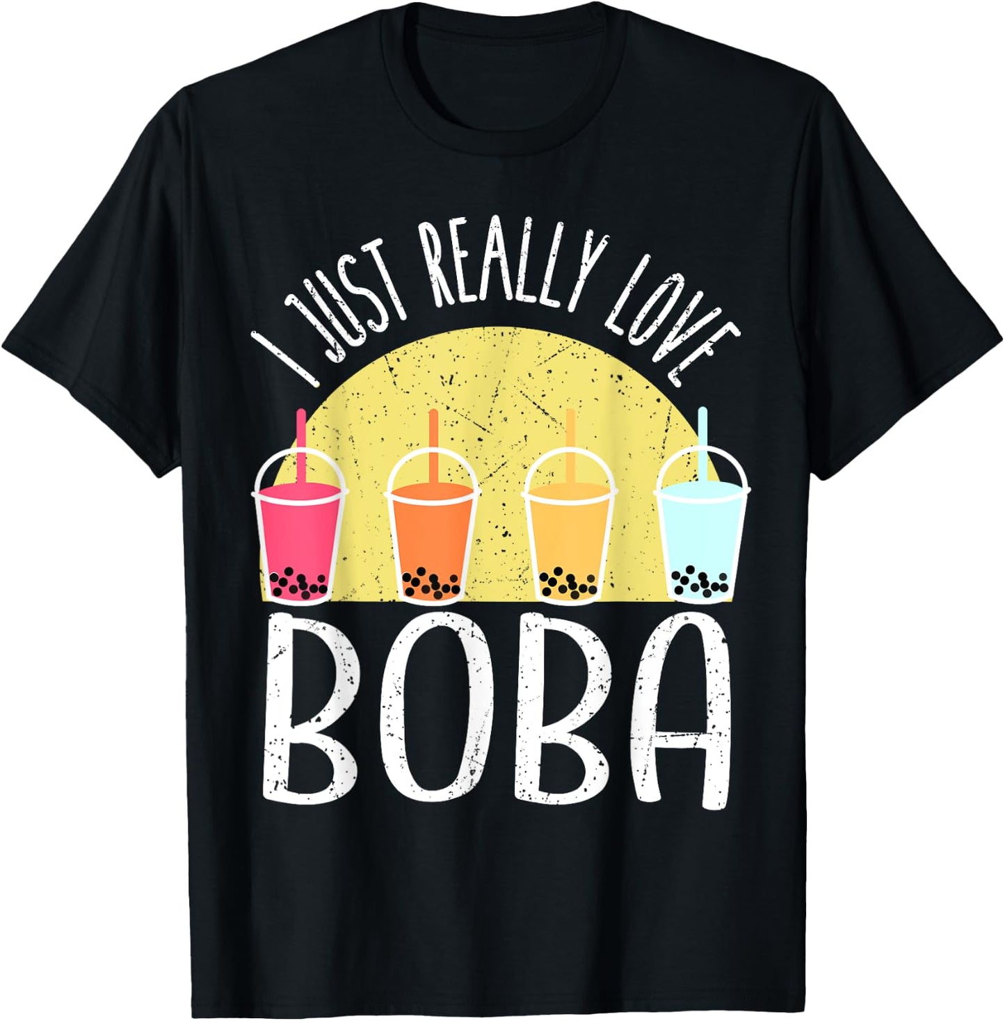 I Just Really Love Boba Japanese Kawaii Anime KIDS Gifts T-Shirt - T-Shirt | Black