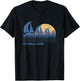 Pacifica CA Sailboat Vintage 80s Sunset T-Shirt - T-Shirt | Black