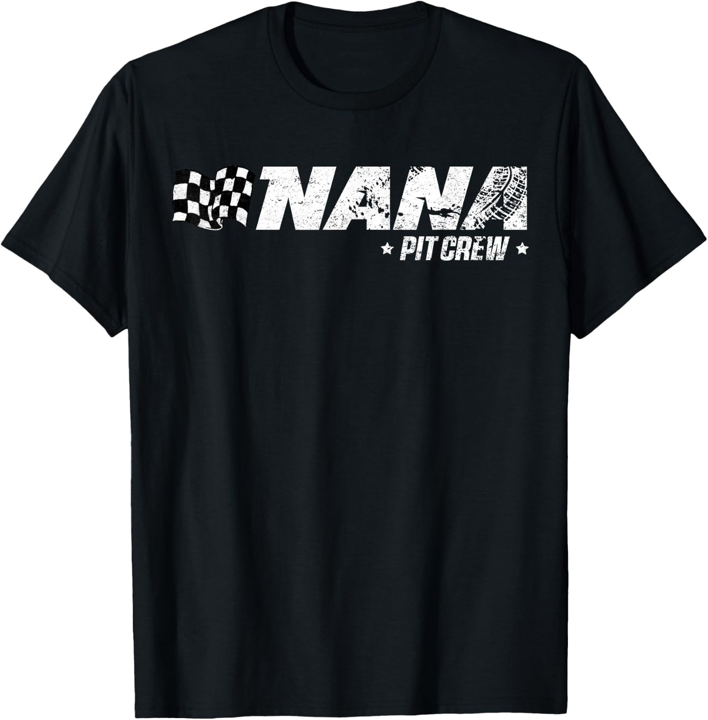Nana Pit Crew Race Car Birthday Family Racing T-Shirt - T-Shirt | Black