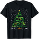 Shark Ocean Lovers Holiday Family Matching Christmas Tree T-Shirt - T-Shirt | Black