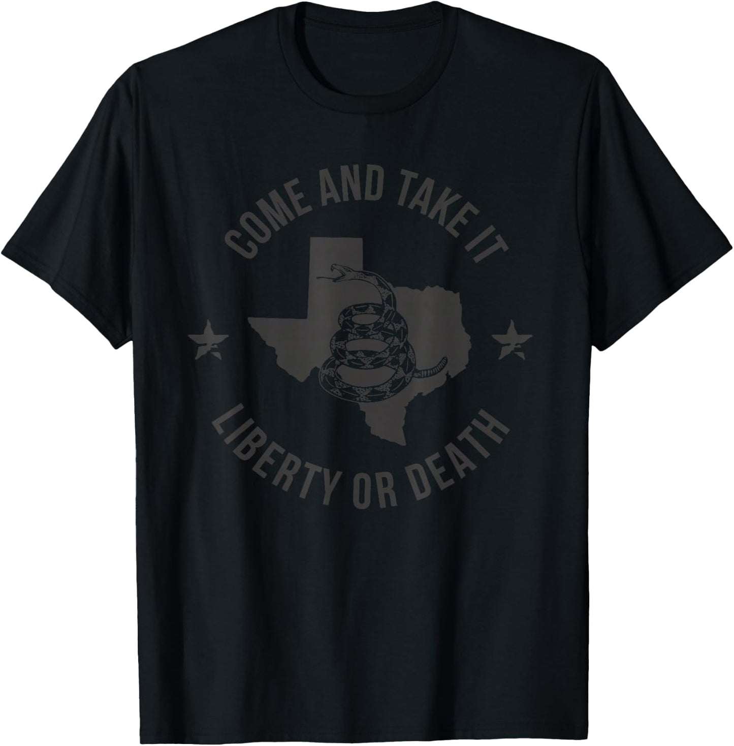 Come and Take It - Liberty or Death - Texas - Tactical Black T-Shirt - T-Shirt | Black