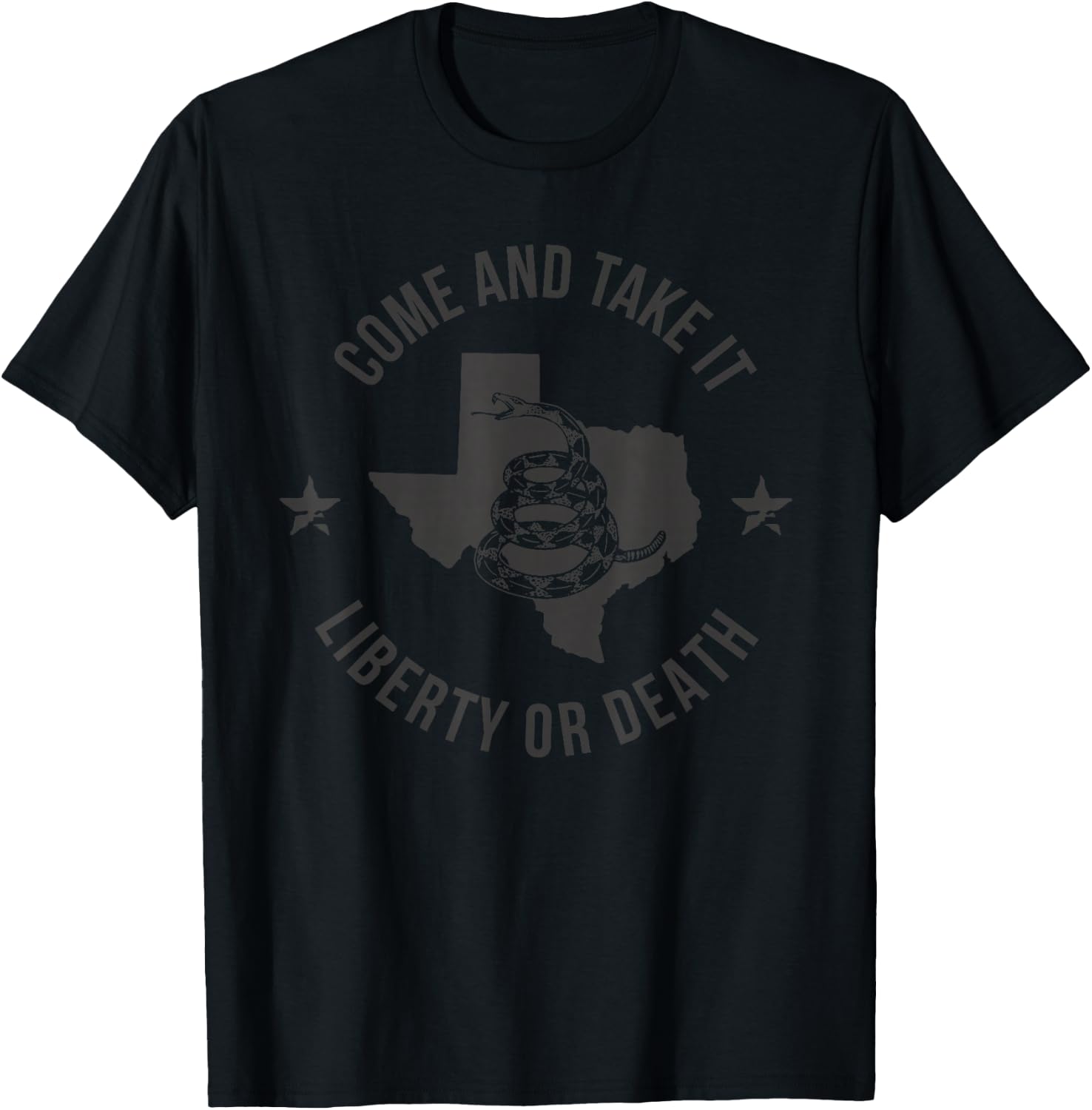 Come and Take It - Liberty or Death - Texas - Tactical Black T-Shirt - T-Shirt | Black