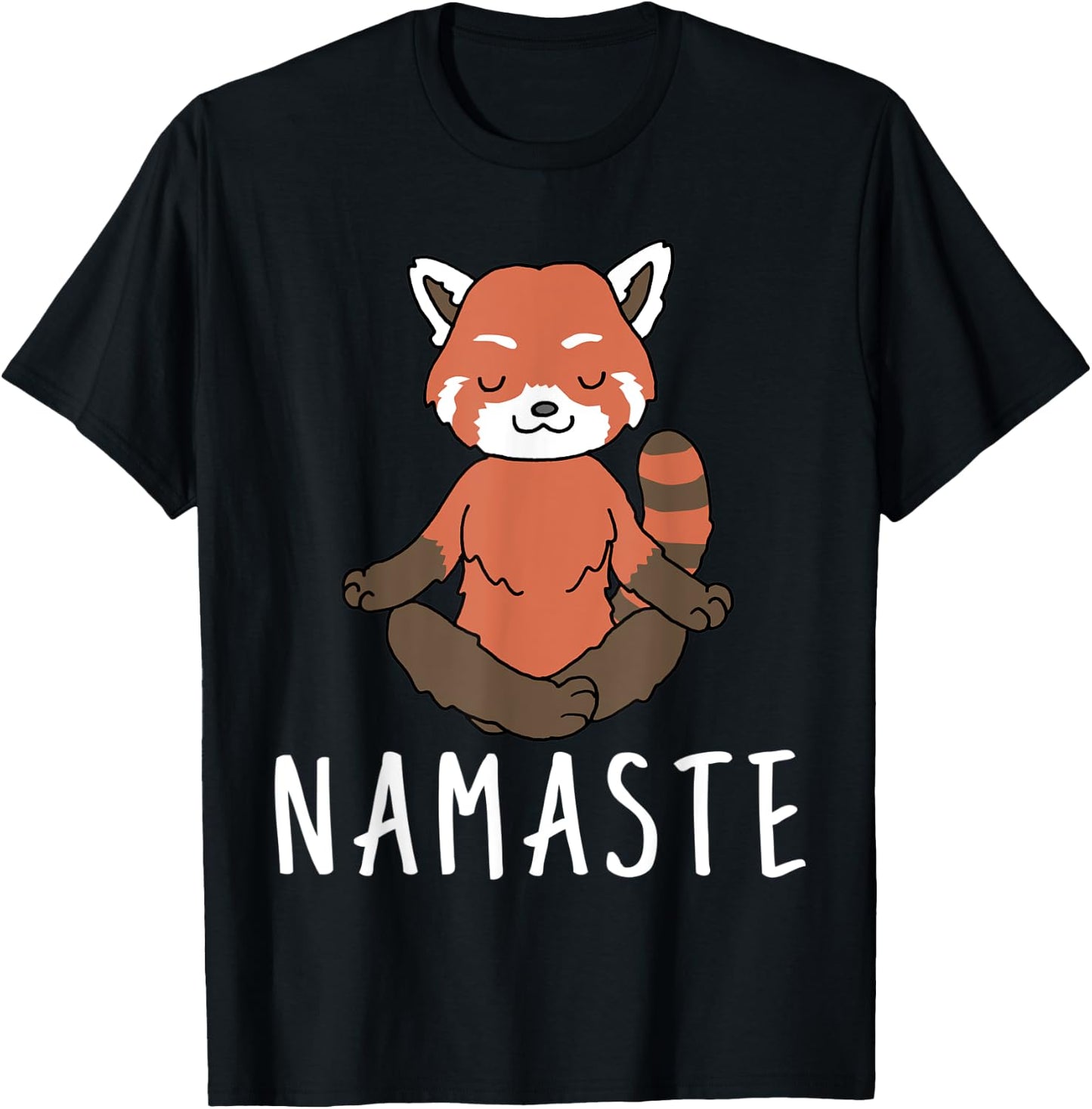 Red Panda Yoga T-Shirt - T-Shirt | Black