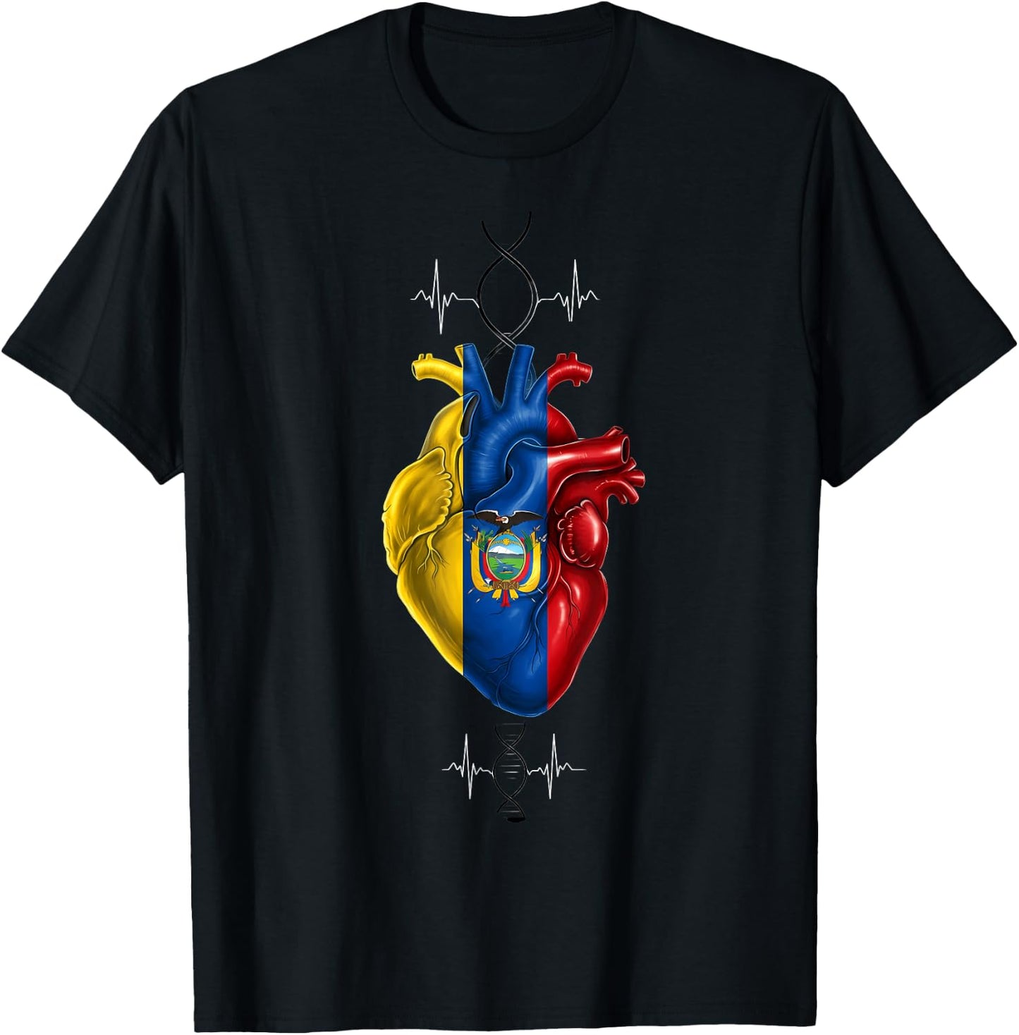 Ecuador Flag Ecuadorian Pride T-Shirt - T-Shirt | Black