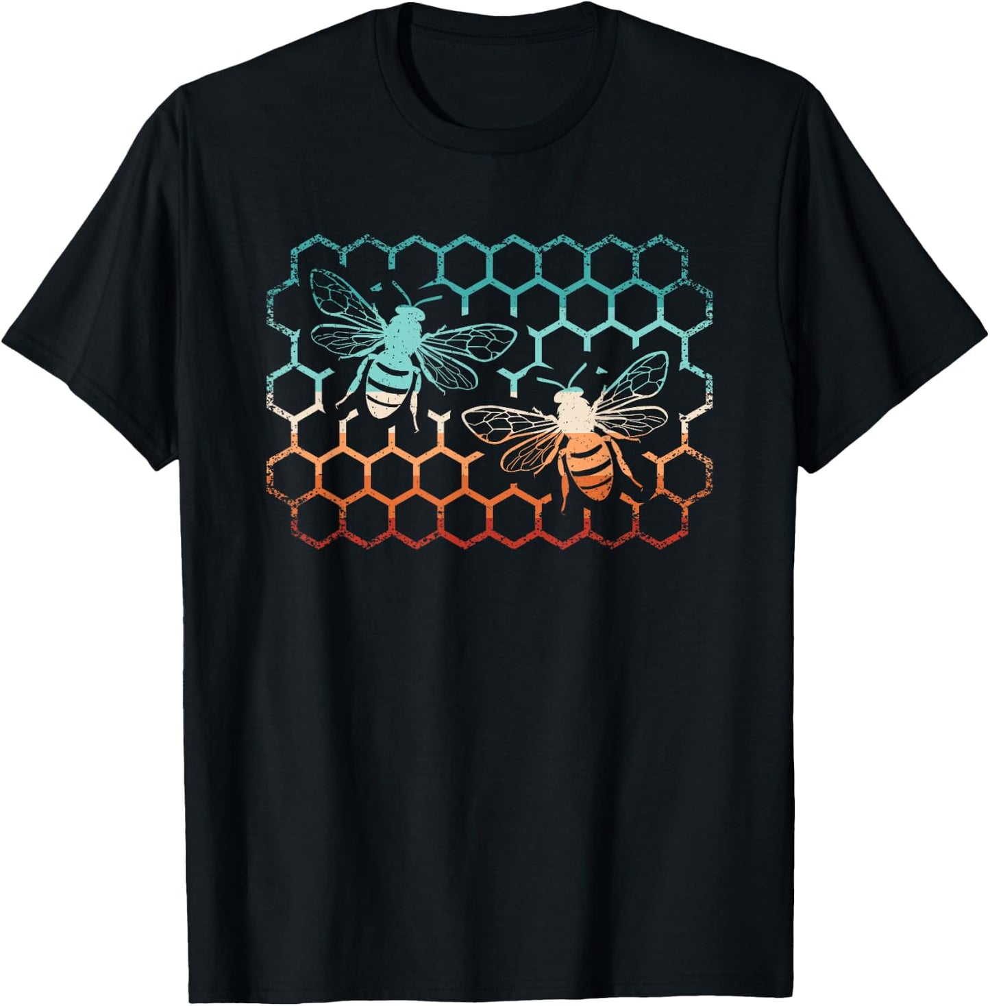 Bee Honeycomb Beekeeper Bumblebee Beekeeping Honey Men T-Shirt - T-Shirt | Black