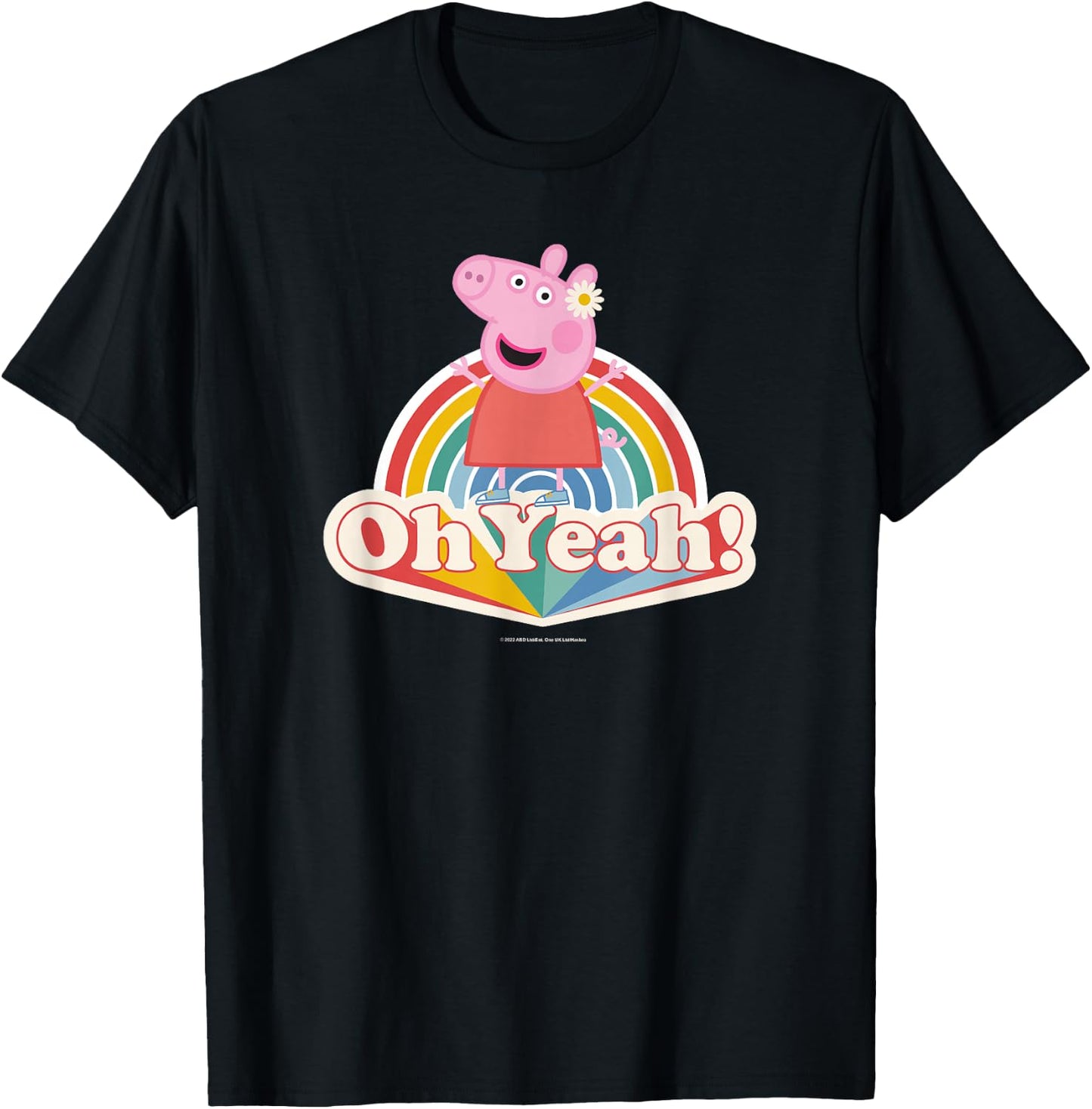 Peppa Pig Oh Yeah! Rainbow Daisy Queen T-Shirt - T-Shirt | Black