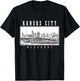 Kansas City Missouri Vintage Souvenir Skyline USA T-Shirt - T-Shirt | Black