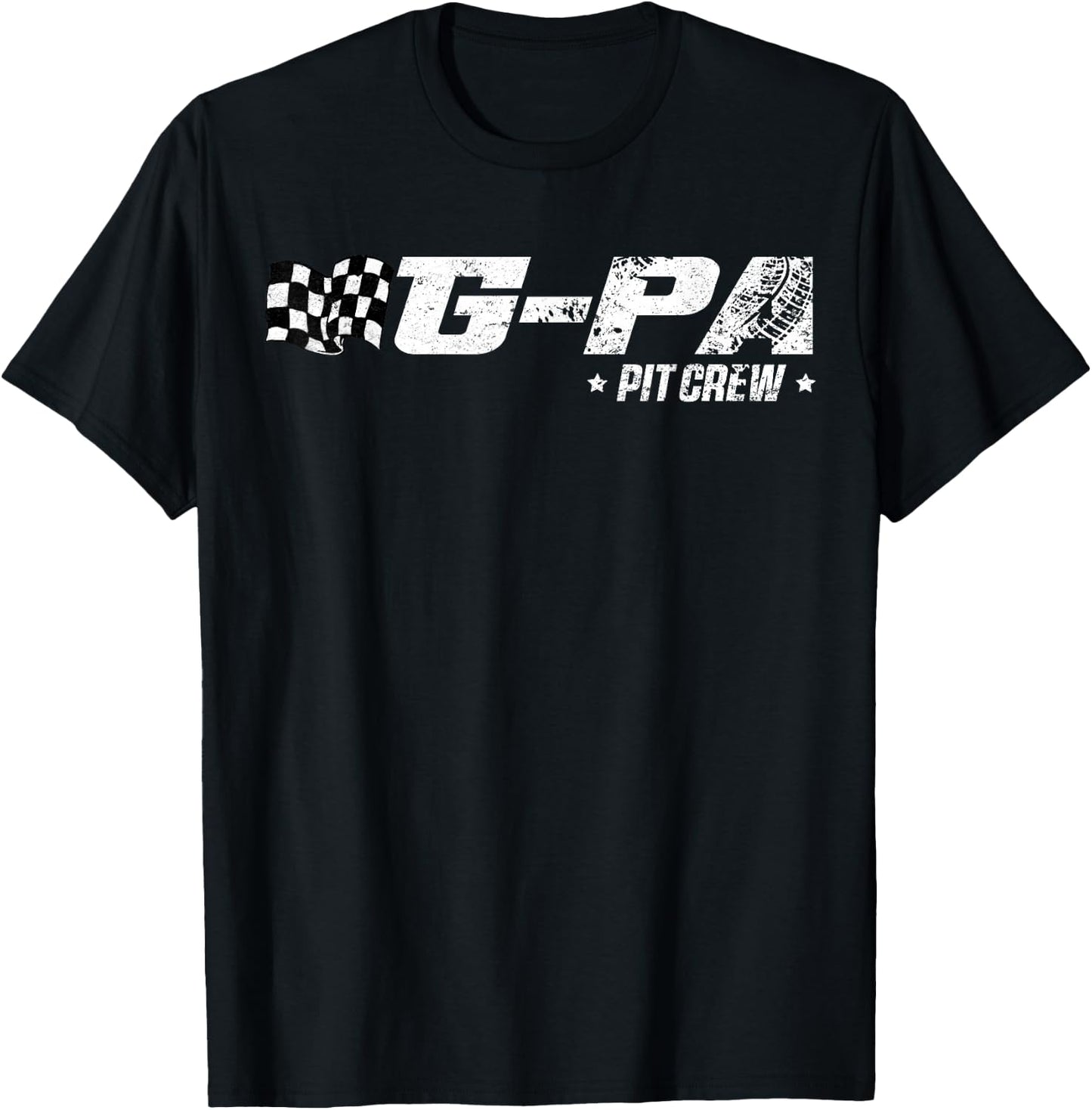 G-pa Pit Crew Race Car Birthday Family Racing T-Shirt - T-Shirt | Black