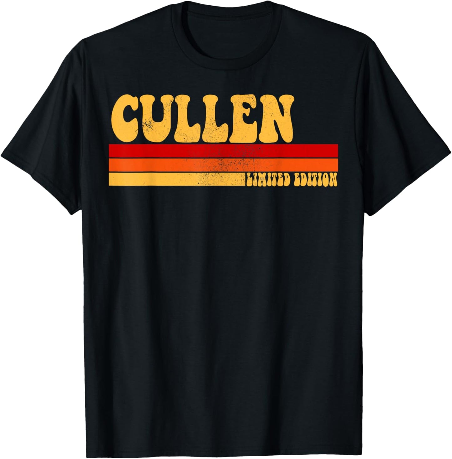 AmaStyle Co. CULLEN Name Personalized Retro Vintage Men's Black T-Shirt - T-Shirt | Black