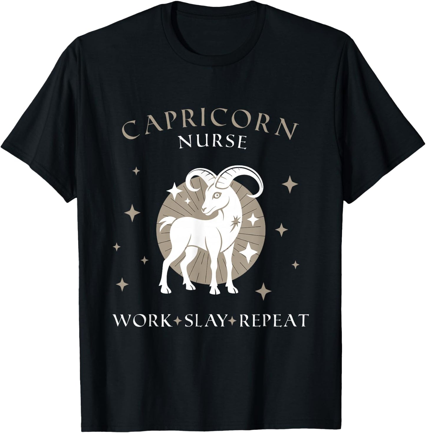 Funny Nurse Birthday Capricorn Zodiac Sign , Men T-Shirt - T-Shirt | Black