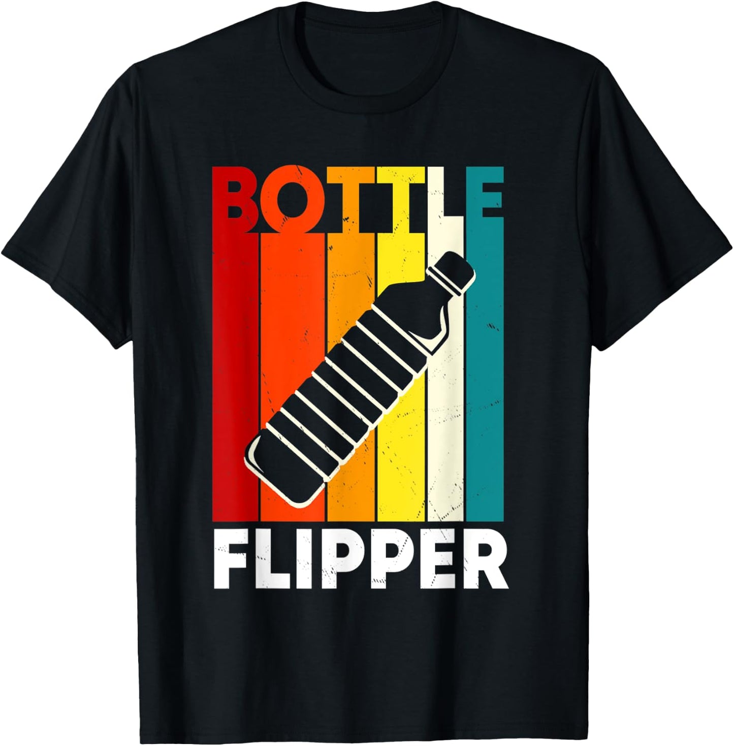 Retro Bottle Flipper Costume Bottle Flipping T-Shirt - T-Shirt | Black