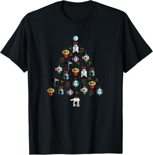 Star Wars Christmas Tree Ornaments Holiday T-Shirt - T-Shirt | Black